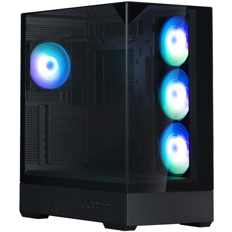 Корпус ZALMAN D50, ATX, BLACK, WINDOW, 2x3.5", 3x2.5", 1xUSB TYPE-C, 2xUSB3.0, FRONT 1xXF360, REAR 1