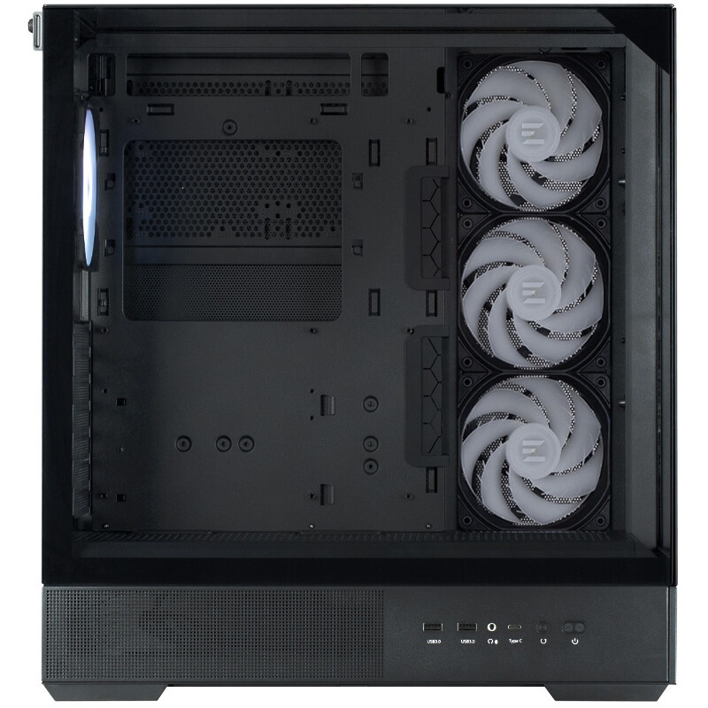 Корпус ZALMAN D50, ATX, BLACK, WINDOW, 2x3.5", 3x2.5", 1xUSB TYPE-C, 2xUSB3.0, FRONT 1xXF360, REAR 1