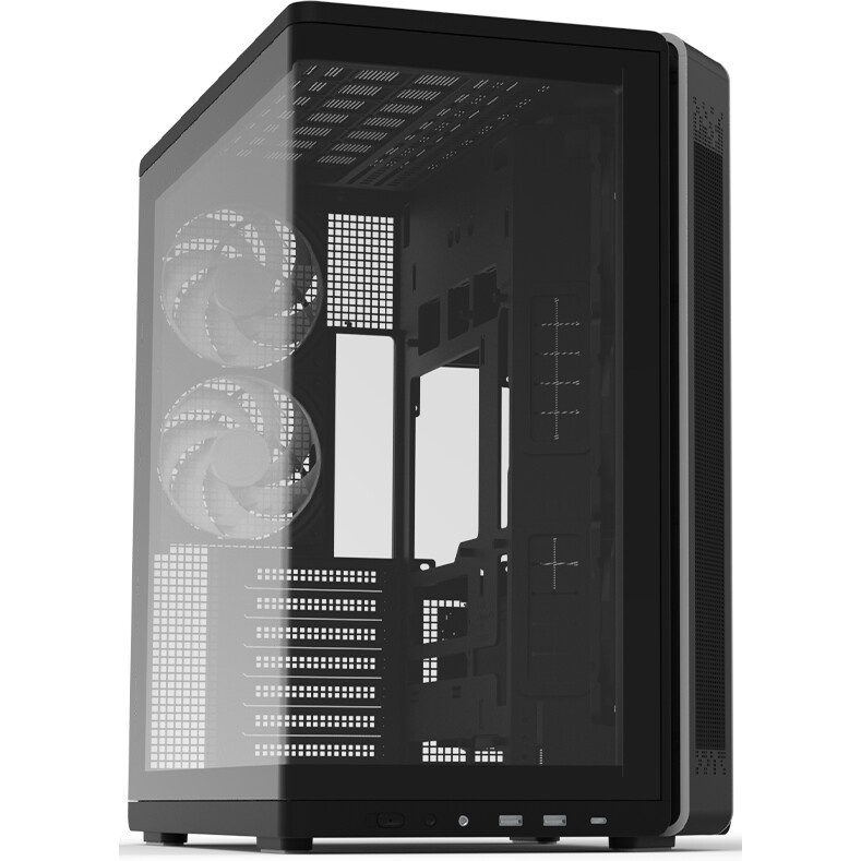 Корпус ZALMAN D50, ATX, BLACK, WINDOW, 2x3.5", 3x2.5", 1xUSB TYPE-C, 2xUSB3.0, FRONT 1xXF360, REAR 1