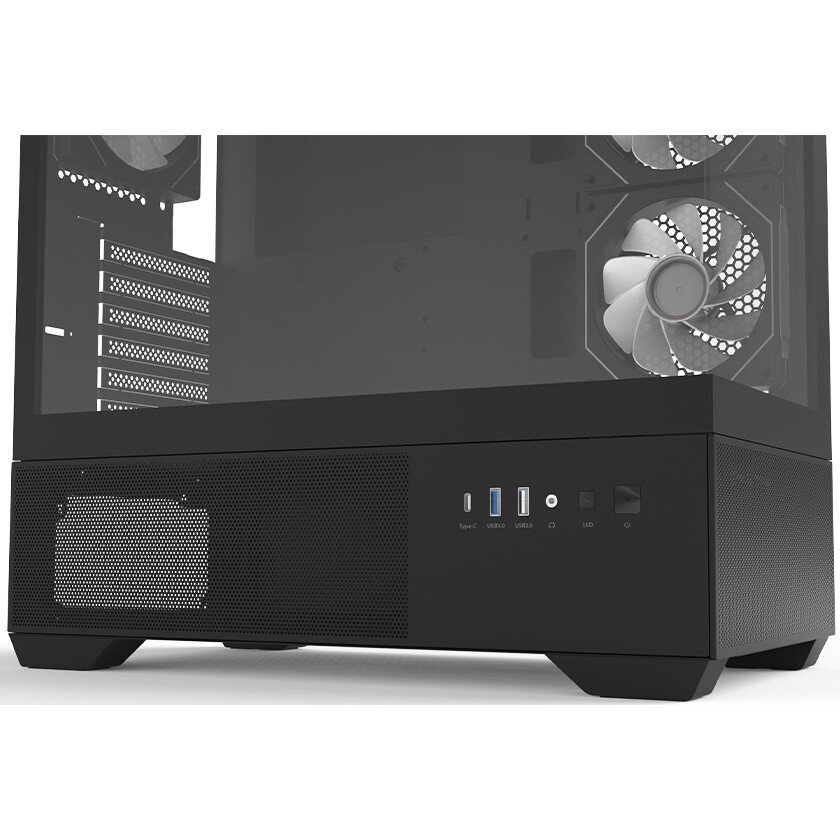 Корпус ZALMAN D50, ATX, BLACK, WINDOW, 2x3.5", 3x2.5", 1xUSB TYPE-C, 2xUSB3.0, FRONT 1xXF360, REAR 1