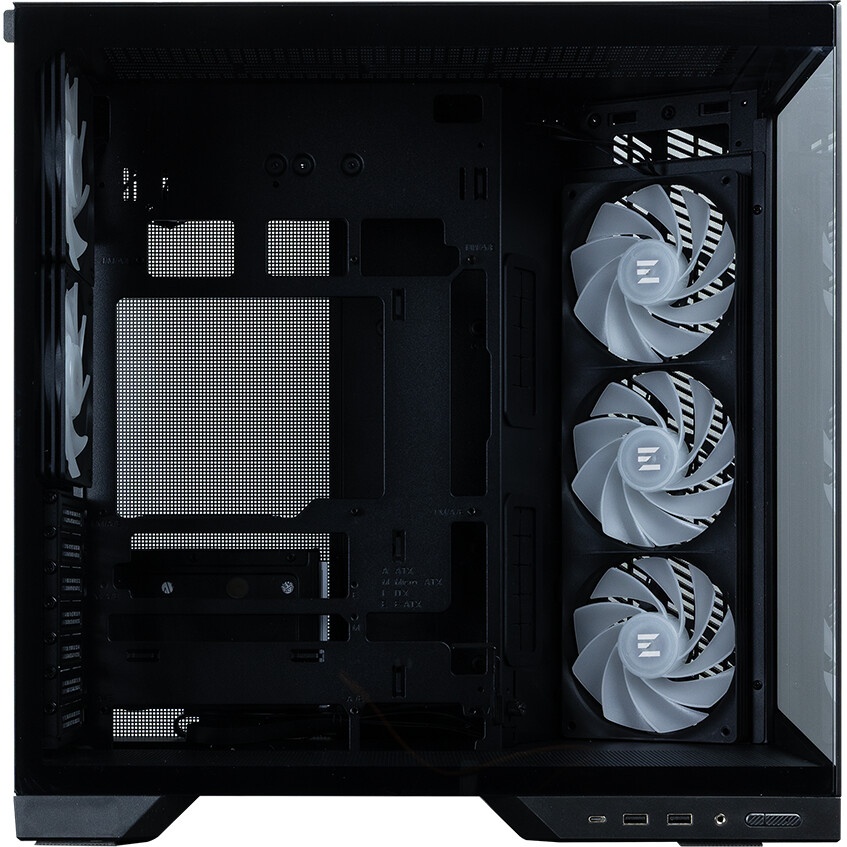 Корпус ZALMAN D50, ATX, BLACK, WINDOW, 2x3.5", 3x2.5", 1xUSB TYPE-C, 2xUSB3.0, FRONT 1xXF360, REAR 1