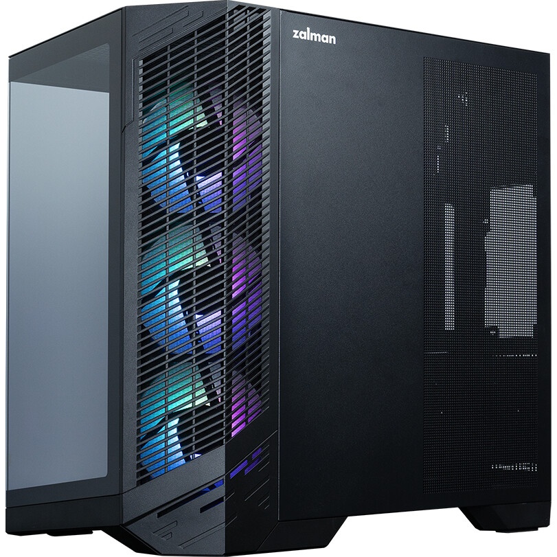 Корпус ZALMAN D50, ATX, BLACK, WINDOW, 2x3.5", 3x2.5", 1xUSB TYPE-C, 2xUSB3.0, FRONT 1xXF360, REAR 1