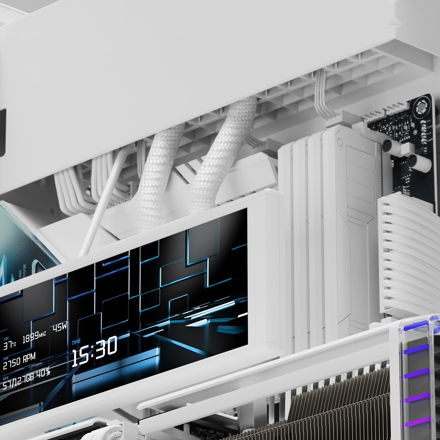 Корпус без блока питания Thermalright A70 Vision, Midi-Tower, TG, LCD, ARGB, no fans, 2xUSB-A 3.0, 1