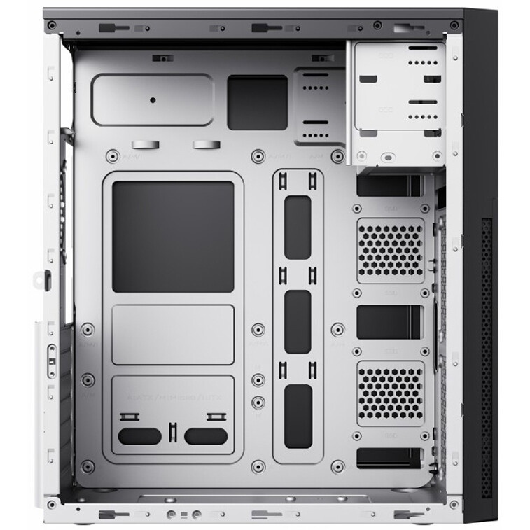 Корпус для ПК FoxLine FL-886-FZ500R-U32 ATX case, black w/PSU 500W 12cm, w/2xUSB3.0, w/ pwr cord, w/