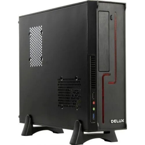 Корпус Foxline FL-1001-300W, Slim-Desktop, чёрный, БП 300 Вт