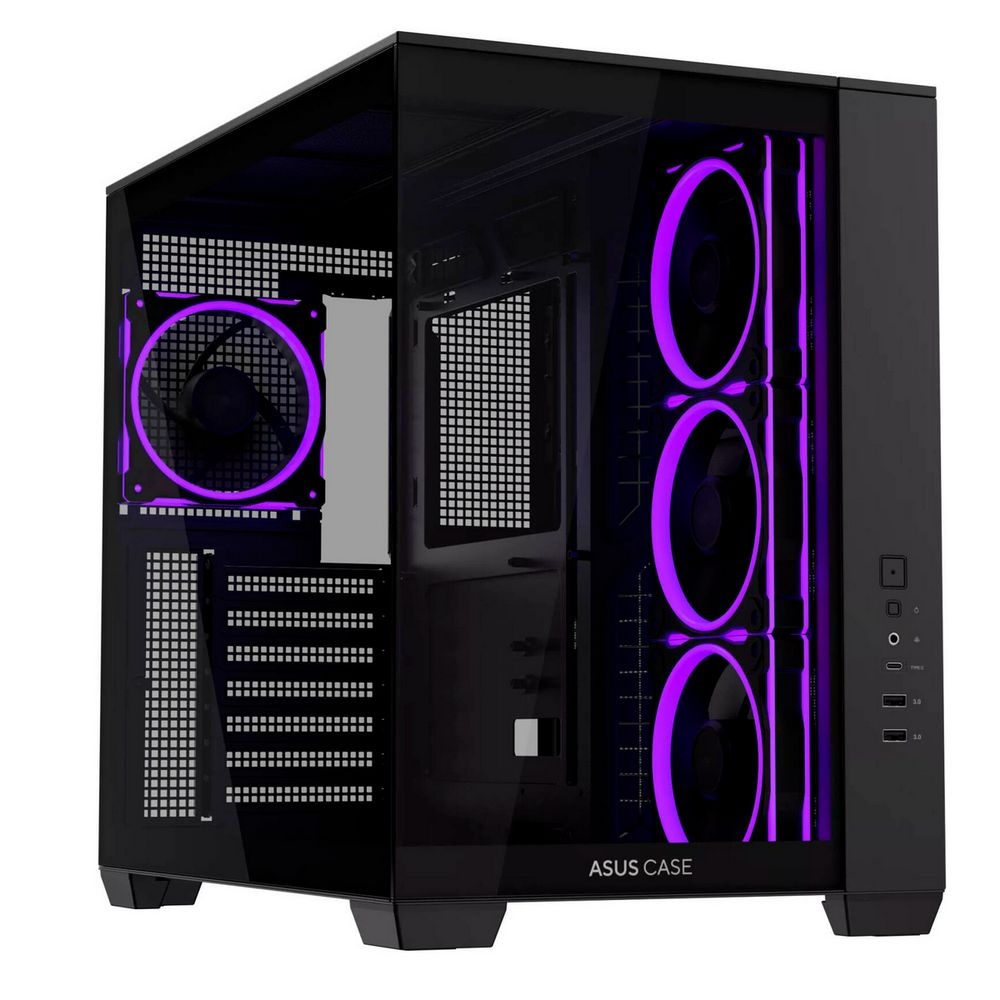 Корпус ASUS A32 Plus, Midi-Tower, чёрный, 4 x 120 мм