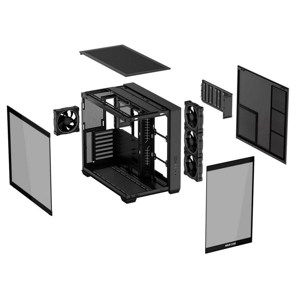 Корпус ASUS A32 Plus, Midi-Tower, чёрный, 4 x 120 мм