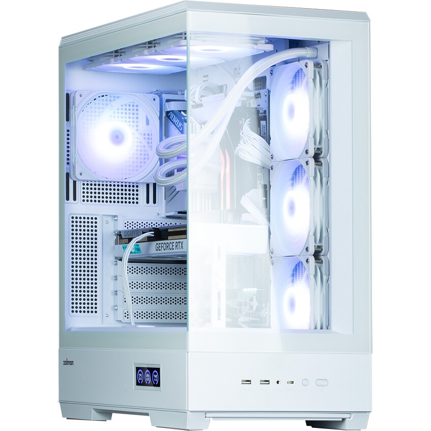 Корпус Zalman D50 белый без БП ATX 11x120mm 2x140mm 2xUSB3.0 audio bott PSU