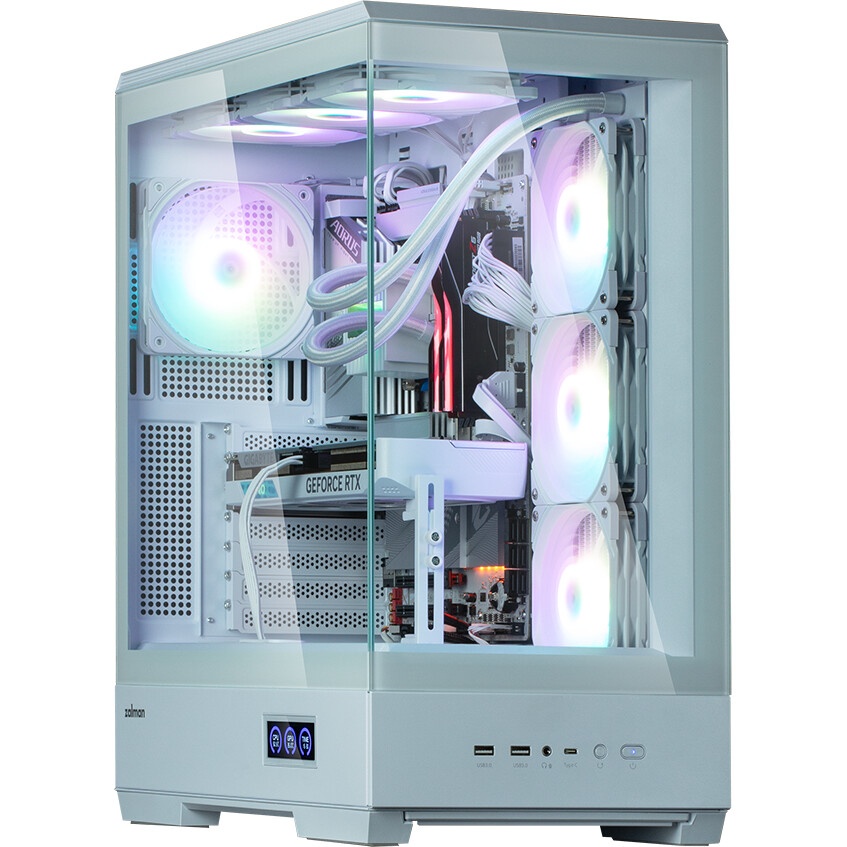 Корпус Zalman D50 белый без БП ATX 11x120mm 2x140mm 2xUSB3.0 audio bott PSU