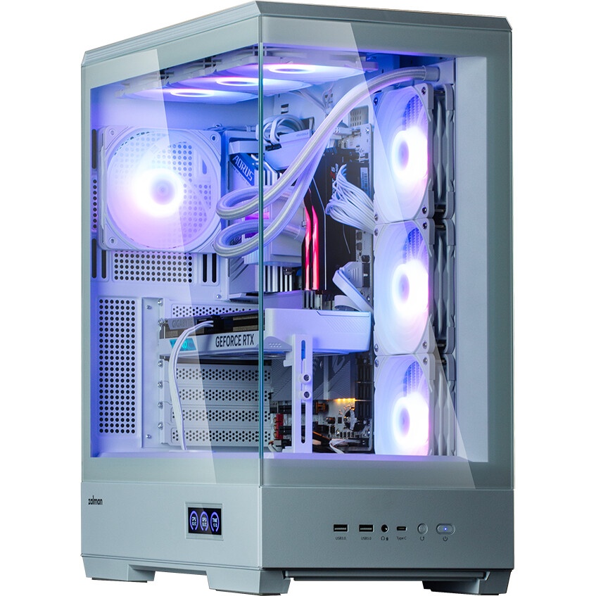 Корпус Zalman D50 белый без БП ATX 11x120mm 2x140mm 2xUSB3.0 audio bott PSU