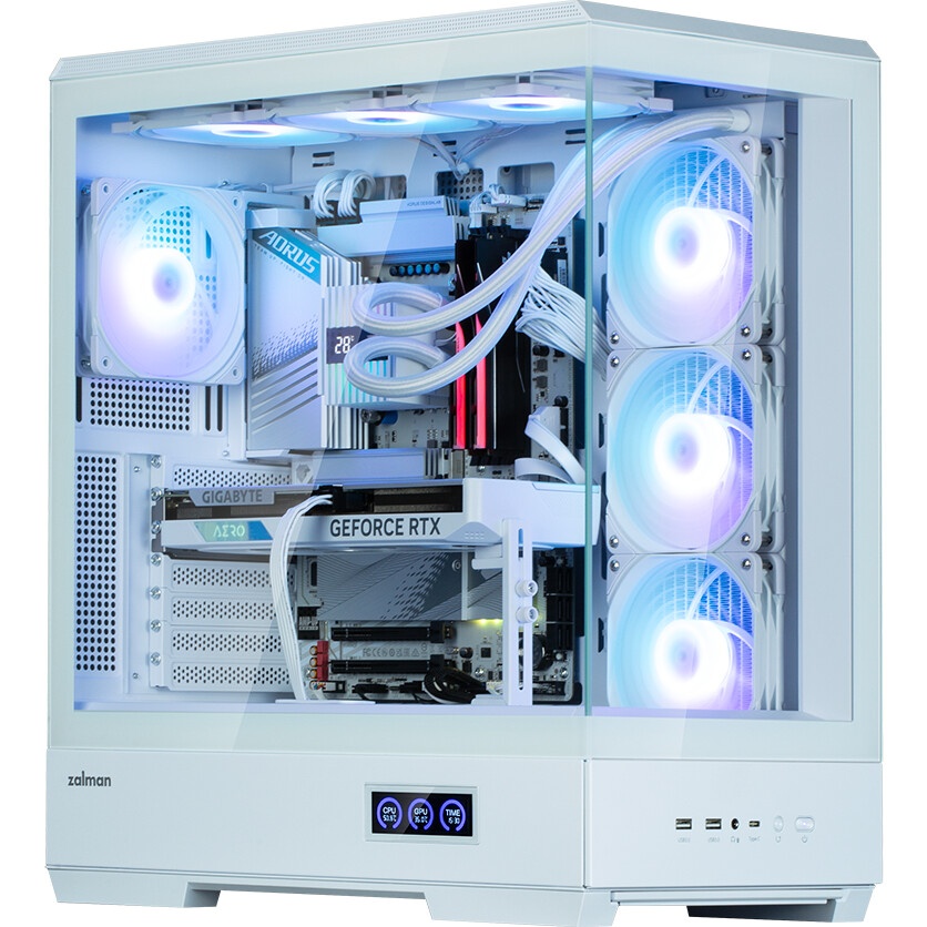 Корпус Zalman D50 белый без БП ATX 11x120mm 2x140mm 2xUSB3.0 audio bott PSU