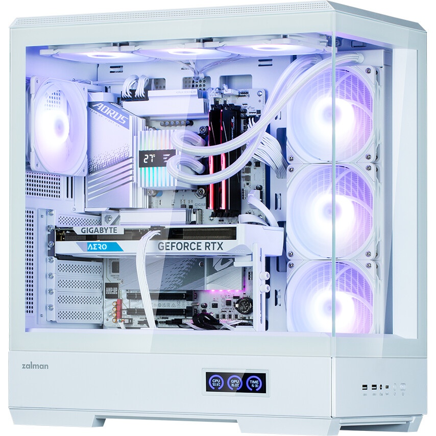 Корпус Zalman D50 белый без БП ATX 11x120mm 2x140mm 2xUSB3.0 audio bott PSU