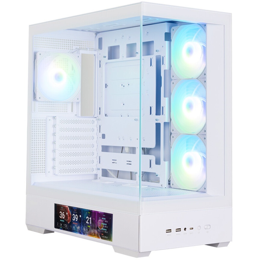 Корпус Zalman D50 белый без БП ATX 11x120mm 2x140mm 2xUSB3.0 audio bott PSU