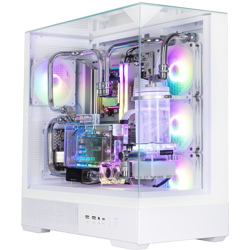 Корпус Zalman D50 белый без БП ATX 11x120mm 2x140mm 2xUSB3.0 audio bott PSU