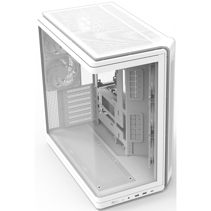 Корпус Zalman D50 белый без БП ATX 11x120mm 2x140mm 2xUSB3.0 audio bott PSU