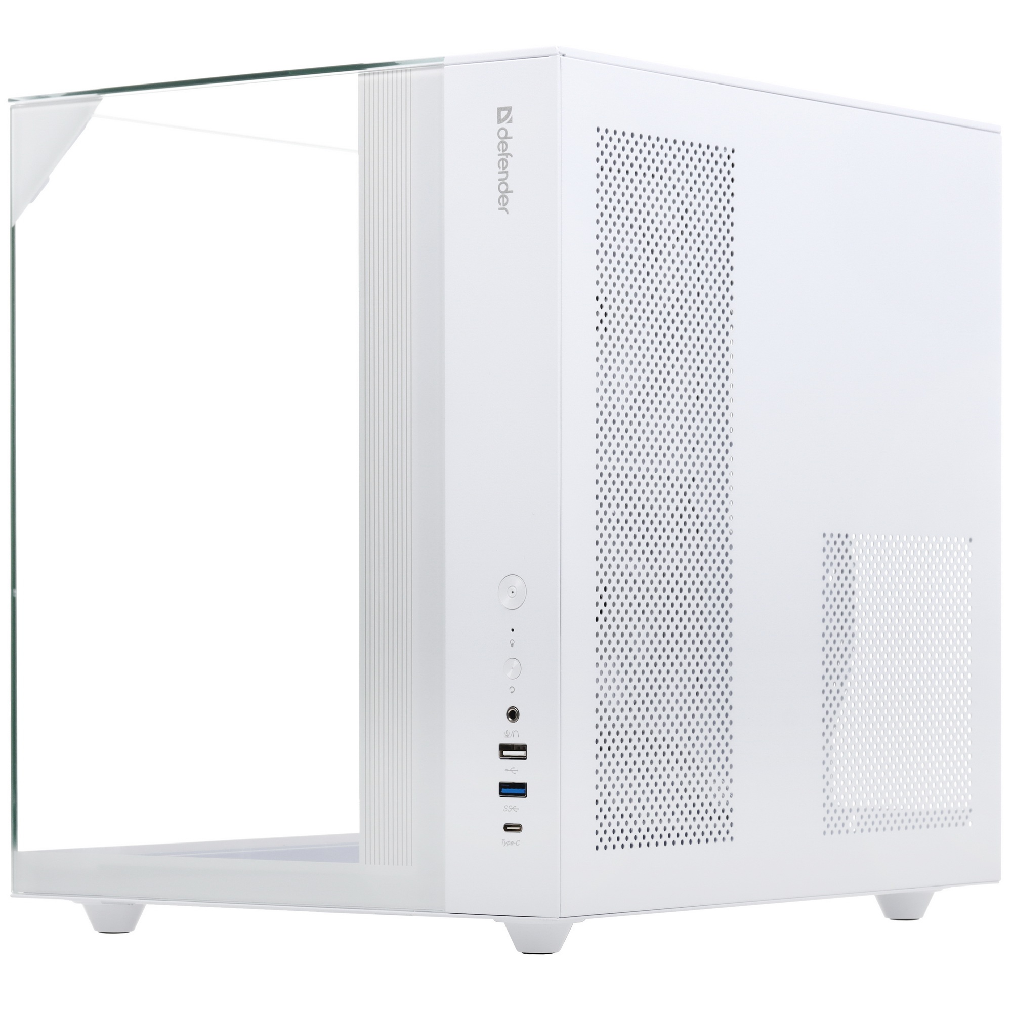 Корпус MIDITOWER CryoCube ATX Micro-ATX Mini-ITX W/O PSU 3x12cm Fan USB1.1+3.0+Type-C+audio белый с