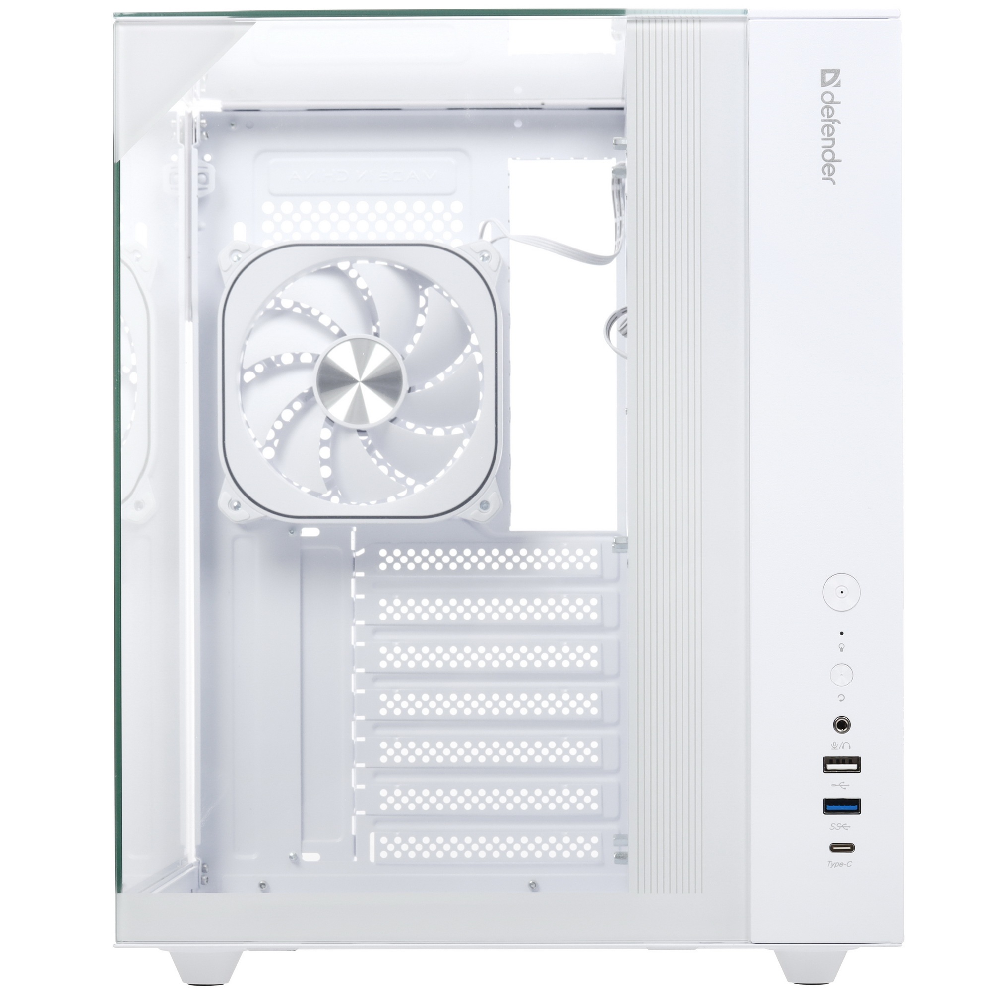 Корпус MIDITOWER CryoCube ATX Micro-ATX Mini-ITX W/O PSU 3x12cm Fan USB1.1+3.0+Type-C+audio белый с