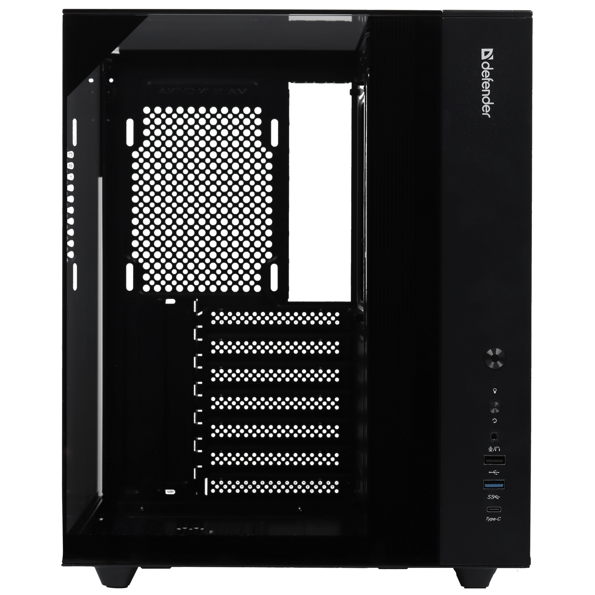 Корпус MIDITOWER CryoCube ATX Micro-ATX Mini-ITX W/O PSU USB1.1+3.0+Type-C+audio черный с окном 2520