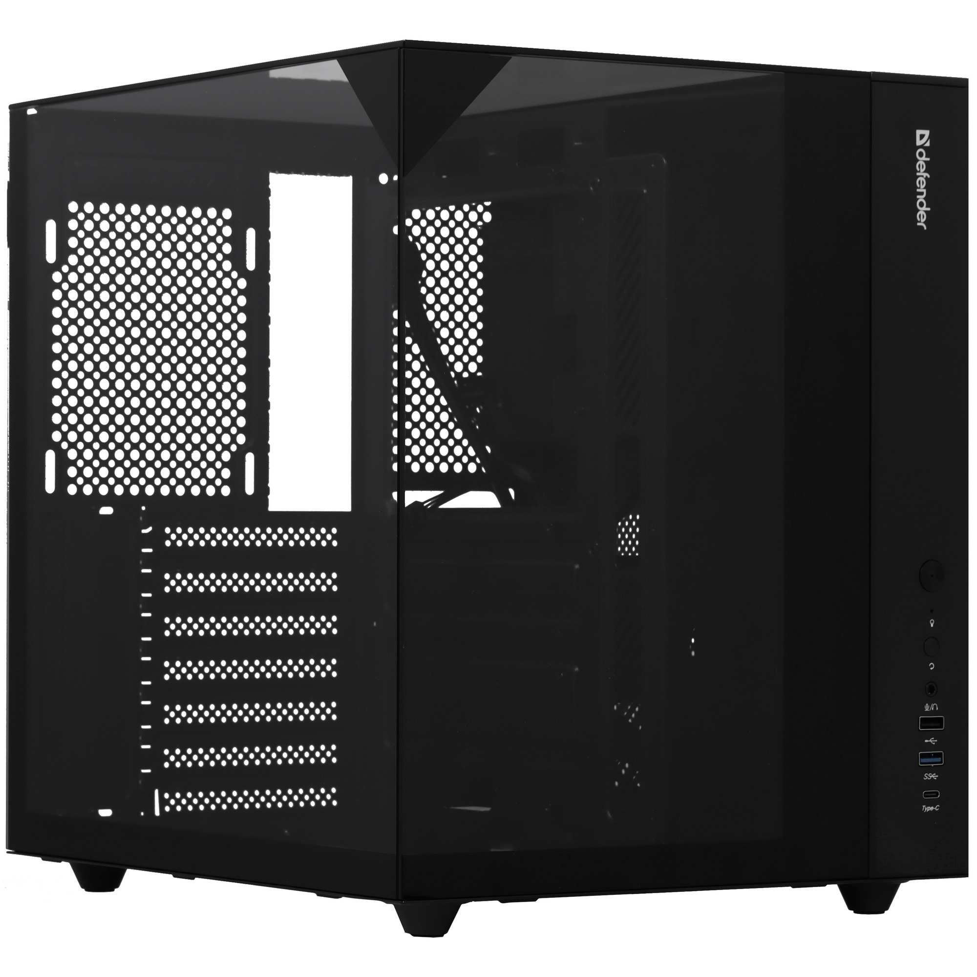 Корпус MIDITOWER CryoCube ATX Micro-ATX Mini-ITX W/O PSU USB1.1+3.0+Type-C+audio черный с окном 2520