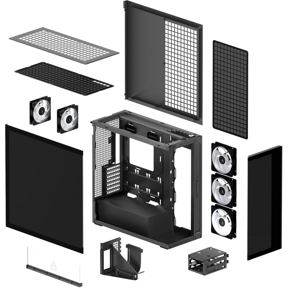 Корпус для ПК Arctic Cooling ARCTIC Xtender Black/Clear Glass ACPCC00023A