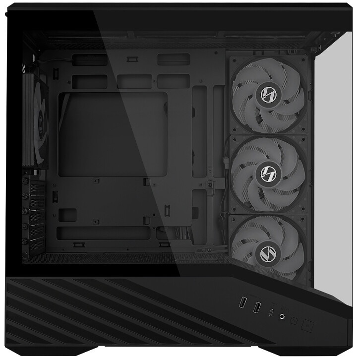 Корпус Gigabyte GB-C201P черный без БП mATX 9x120mm 3x140mm 2xUSB3.0 audio bott PSU