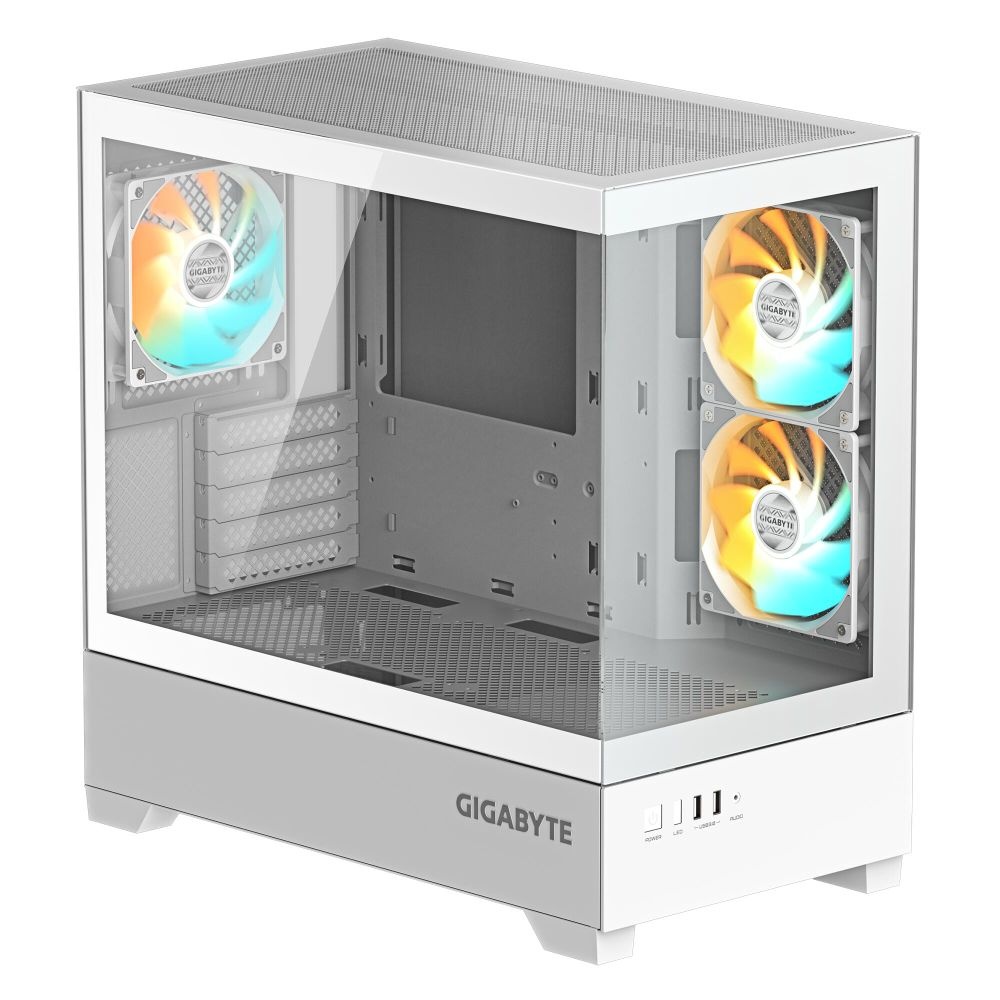 Корпус Gigabyte C201PI белый без БП mATX 9x120mm 3x140mm 2xUSB3.0 audio bott PSU