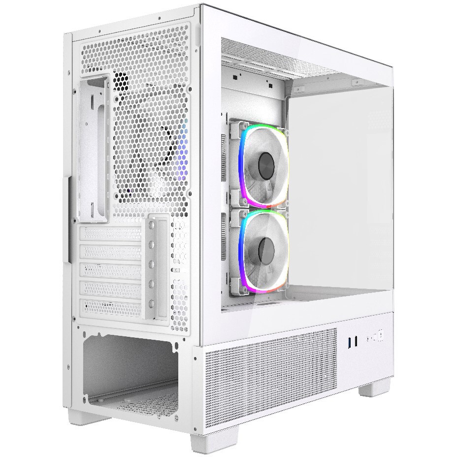Корпус для ПК MSI MAG PANO M110R WHITE , Micro-ATX, 1xUSB 3.2 Gen 1, 1xUSB 3.2 Gen2x2 Type-C, 2x140m