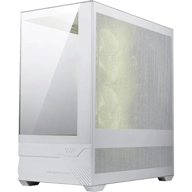 Корпус для ПК MSI MAG PANO M110R WHITE , Micro-ATX, 1xUSB 3.2 Gen 1, 1xUSB 3.2 Gen2x2 Type-C, 2x140m