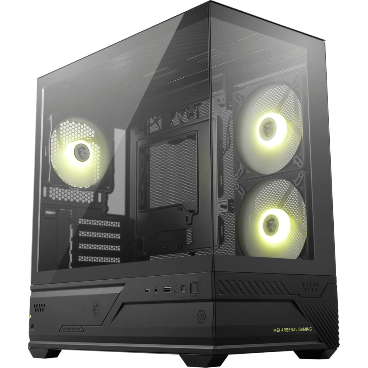 Корпус для ПК MSI MAG Pano M110R , Micro-ATX, 1xUSB 3.2 Gen 1, 1xUSB 3.2 Gen2x2 Type-C, 2x140mm, ARG