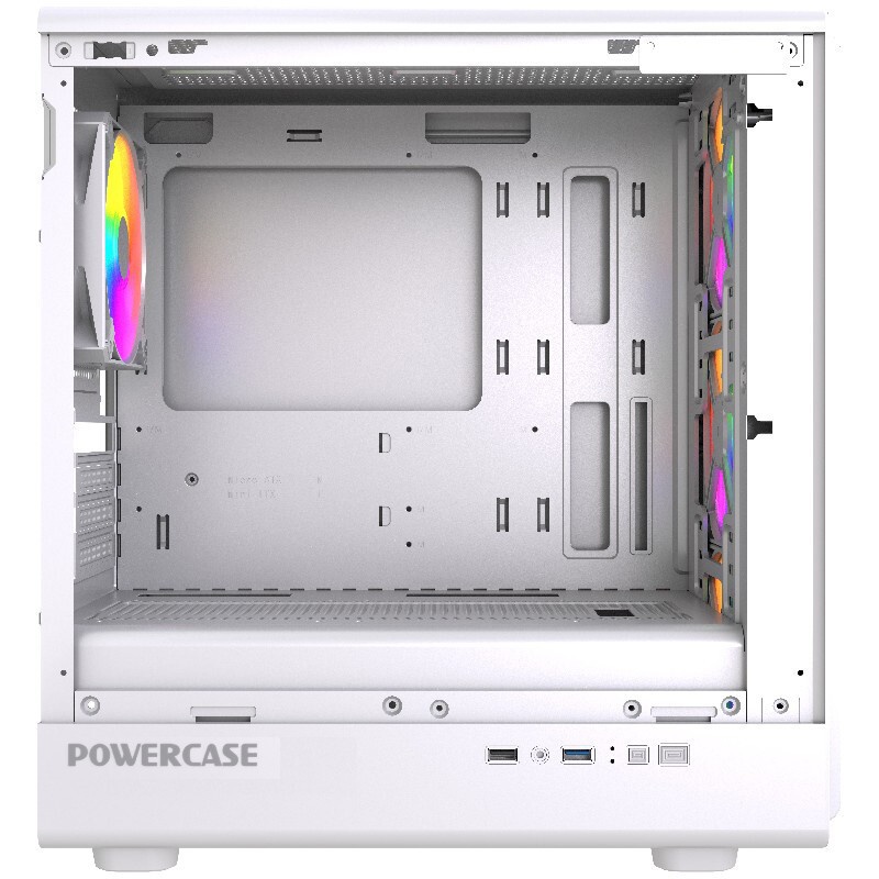 Корпус Case ID-Cooling FLOW 500 White mATX/win TG/ no fan/ Gen2 Type C/ CPU 180mm/ GPU 403mm/ no PSU