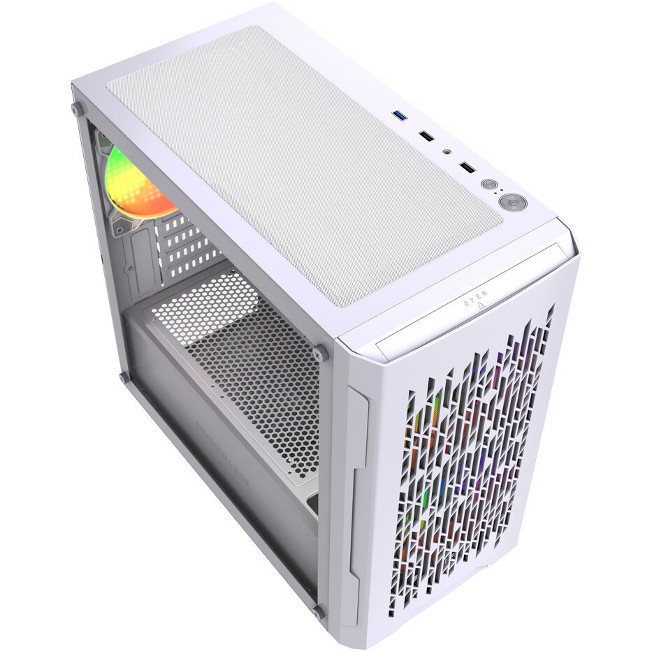 Корпус Case ID-Cooling FLOW 500 White mATX/win TG/ no fan/ Gen2 Type C/ CPU 180mm/ GPU 403mm/ no PSU