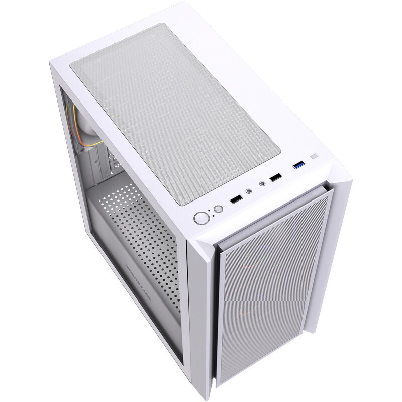 Корпус Case ID-Cooling FLOW 500 White mATX/win TG/ no fan/ Gen2 Type C/ CPU 180mm/ GPU 403mm/ no PSU