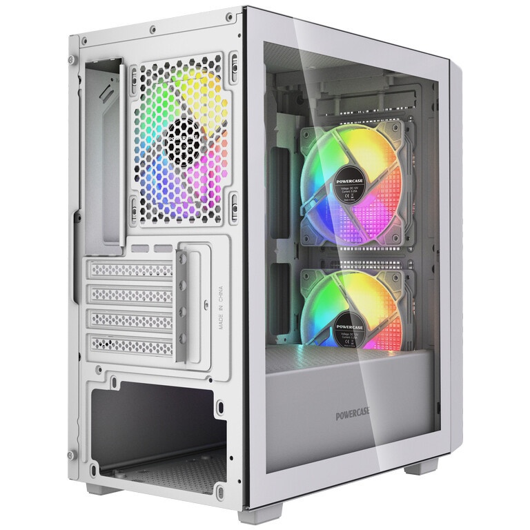 Корпус Case ID-Cooling FLOW 500 White mATX/win TG/ no fan/ Gen2 Type C/ CPU 180mm/ GPU 403mm/ no PSU