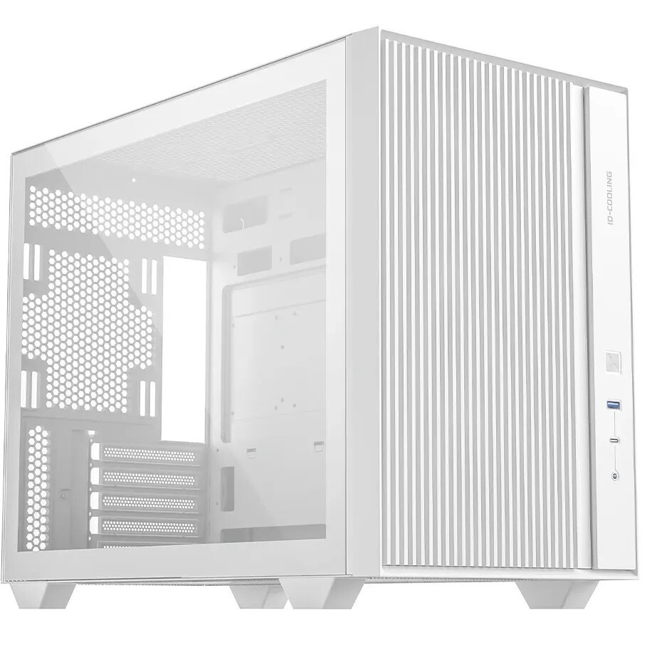 Корпус Case ID-Cooling FLOW 500 White mATX/win TG/ no fan/ Gen2 Type C/ CPU 180mm/ GPU 403mm/ no PSU