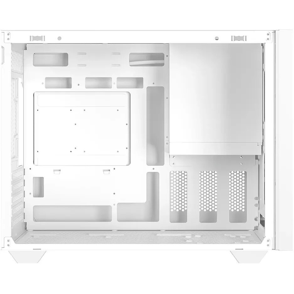 Корпус Case ID-Cooling FLOW 500 White mATX/win TG/ no fan/ Gen2 Type C/ CPU 180mm/ GPU 403mm/ no PSU