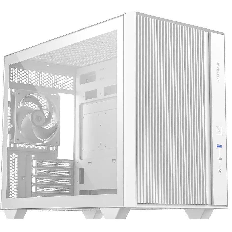 Корпус Case ID-Cooling FLOW 500 White mATX/win TG/ no fan/ Gen2 Type C/ CPU 180mm/ GPU 403mm/ no PSU