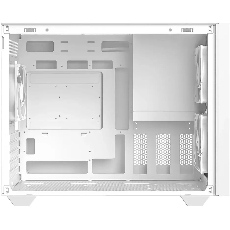 Корпус Case ID-Cooling FLOW 500 White mATX/win TG/ no fan/ Gen2 Type C/ CPU 180mm/ GPU 403mm/ no PSU