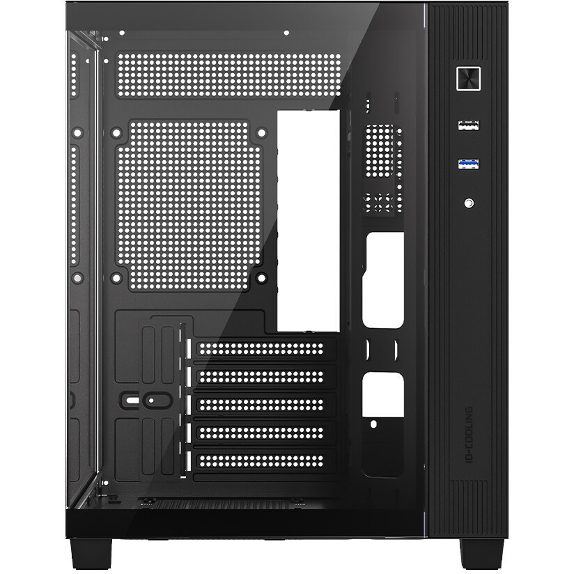 Корпус Case ID-Cooling VIEW 500 ARGB Black mATX/win TG/3 fans/Gen2 Type C/CPU 162mm/GPU 407mm/no PSU