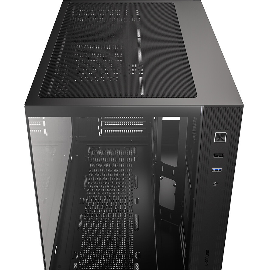 Корпус Case ID-Cooling VIEW 500 ARGB Black mATX/win TG/3 fans/Gen2 Type C/CPU 162mm/GPU 407mm/no PSU