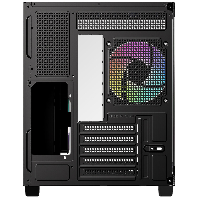 Корпус Case ID-Cooling VIEW 500 ARGB Black mATX/win TG/3 fans/Gen2 Type C/CPU 162mm/GPU 407mm/no PSU