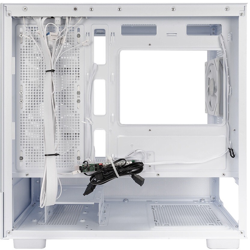Корпус Case ID-Cooling VIEW 500 ARGB White mATX/win TG/3 fans/Gen2 Type C/CPU 162mm/GPU 407mm/no PSU