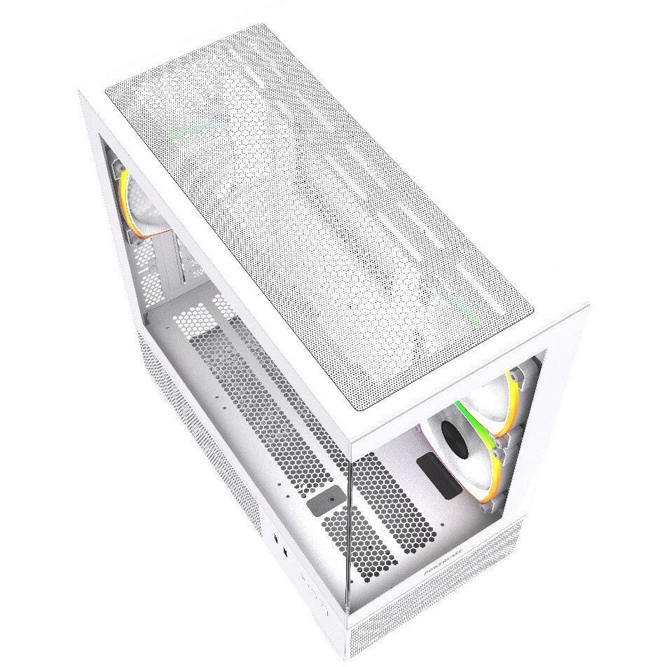 Корпус Case ID-Cooling VIEW 500 ARGB White mATX/win TG/3 fans/Gen2 Type C/CPU 162mm/GPU 407mm/no PSU