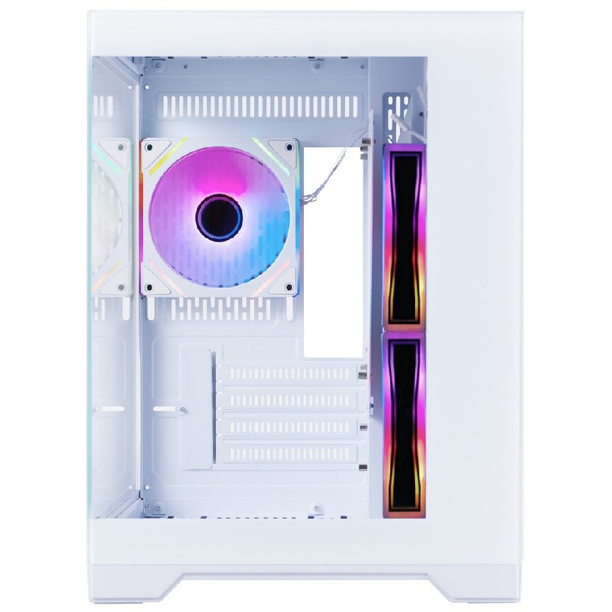 Корпус Case ID-Cooling VIEW 500 ARGB White mATX/win TG/3 fans/Gen2 Type C/CPU 162mm/GPU 407mm/no PSU
