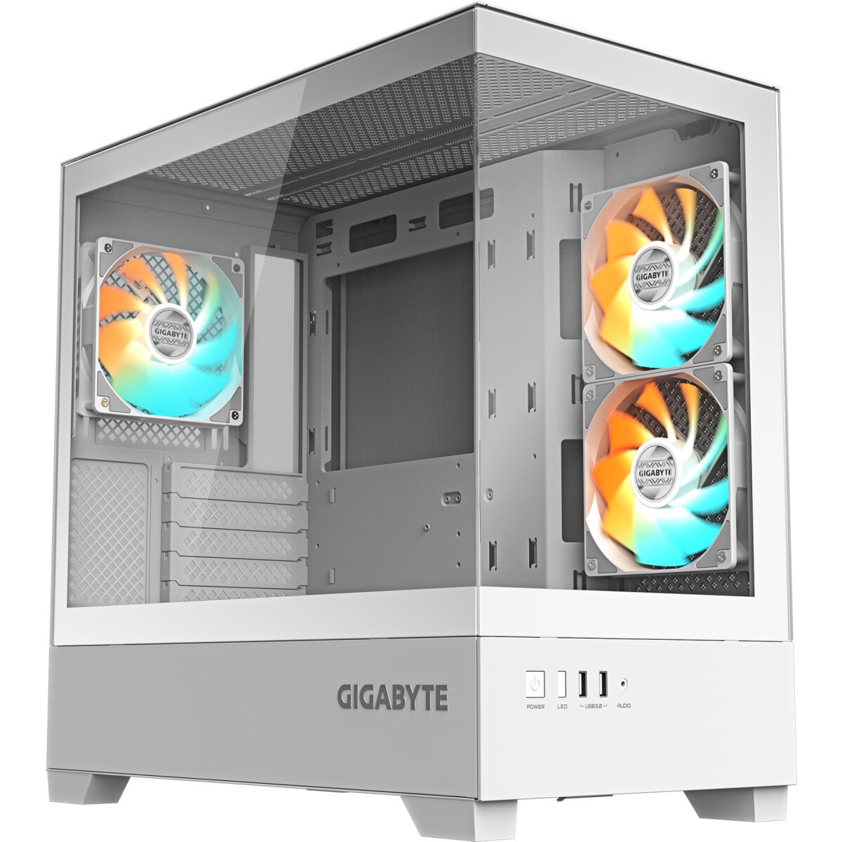 Корпус Case ID-Cooling VIEW 500 ARGB White mATX/win TG/3 fans/Gen2 Type C/CPU 162mm/GPU 407mm/no PSU