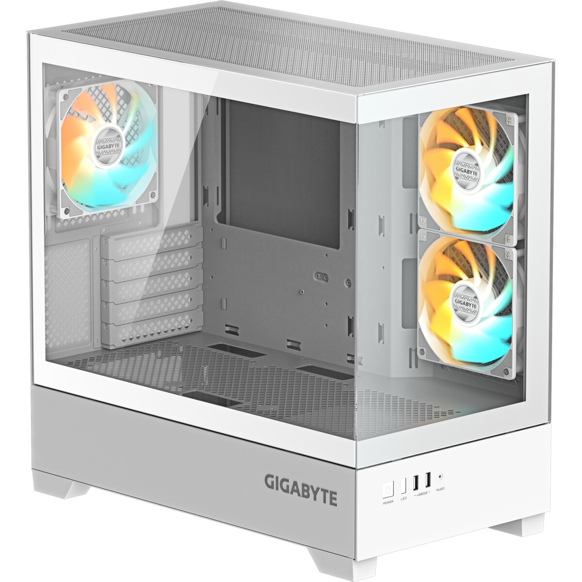 Корпус Case ID-Cooling VIEW 500 ARGB White mATX/win TG/3 fans/Gen2 Type C/CPU 162mm/GPU 407mm/no PSU