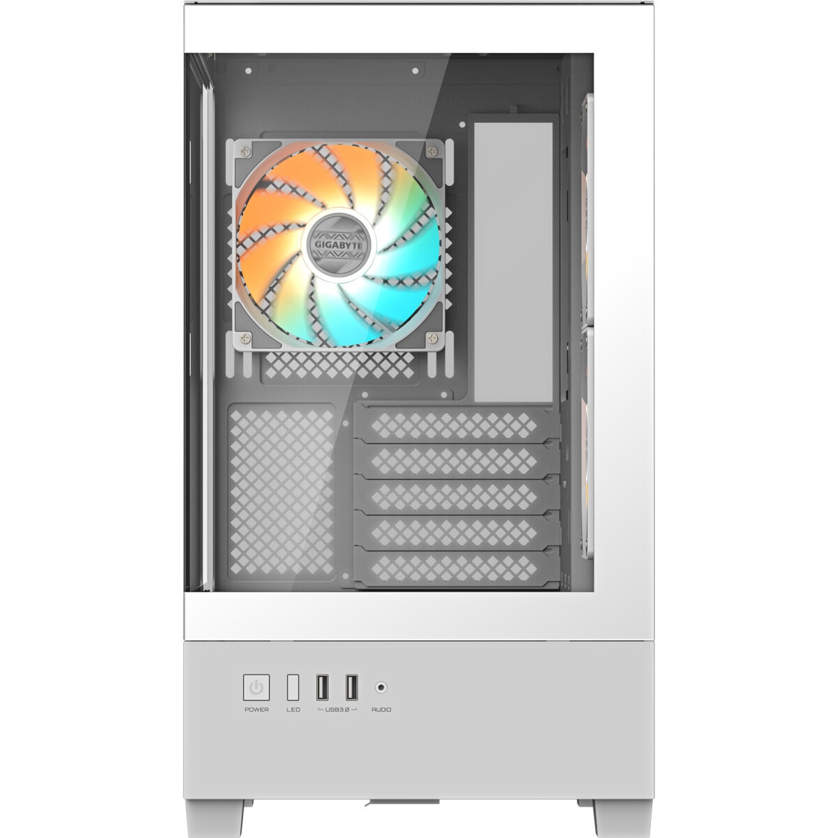 Корпус Case ID-Cooling VIEW 500 ARGB White mATX/win TG/3 fans/Gen2 Type C/CPU 162mm/GPU 407mm/no PSU