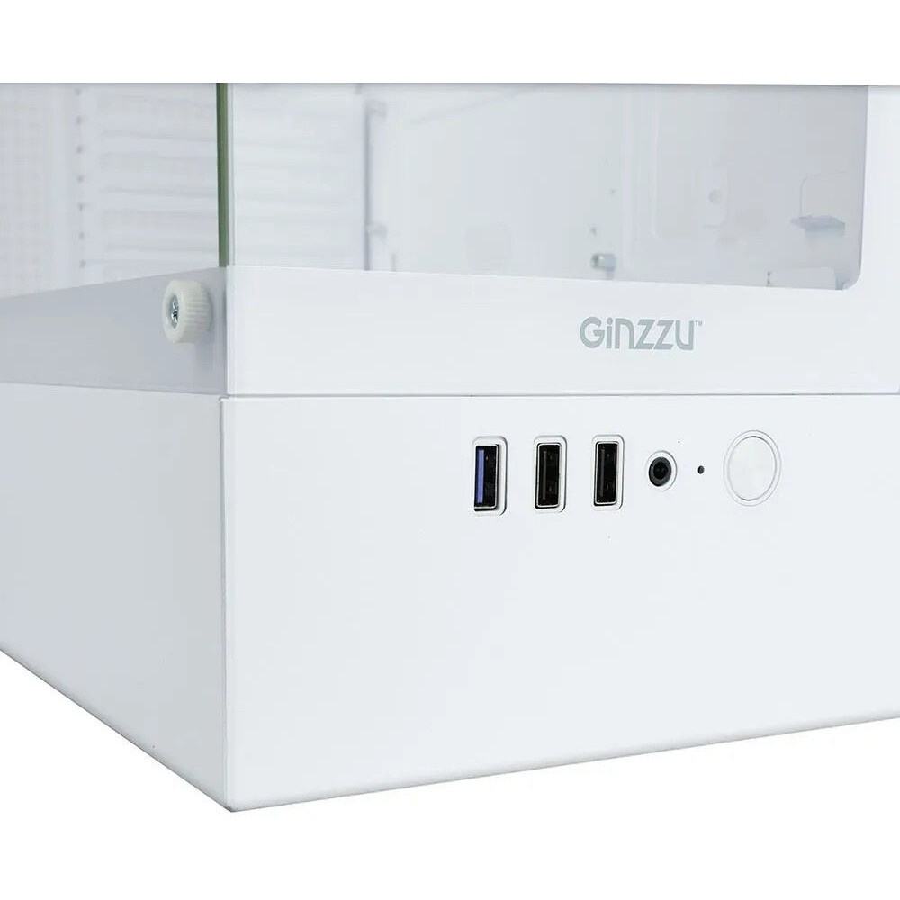 Корпус Case ID-Cooling VIEW 500 ARGB White mATX/win TG/3 fans/Gen2 Type C/CPU 162mm/GPU 407mm/no PSU
