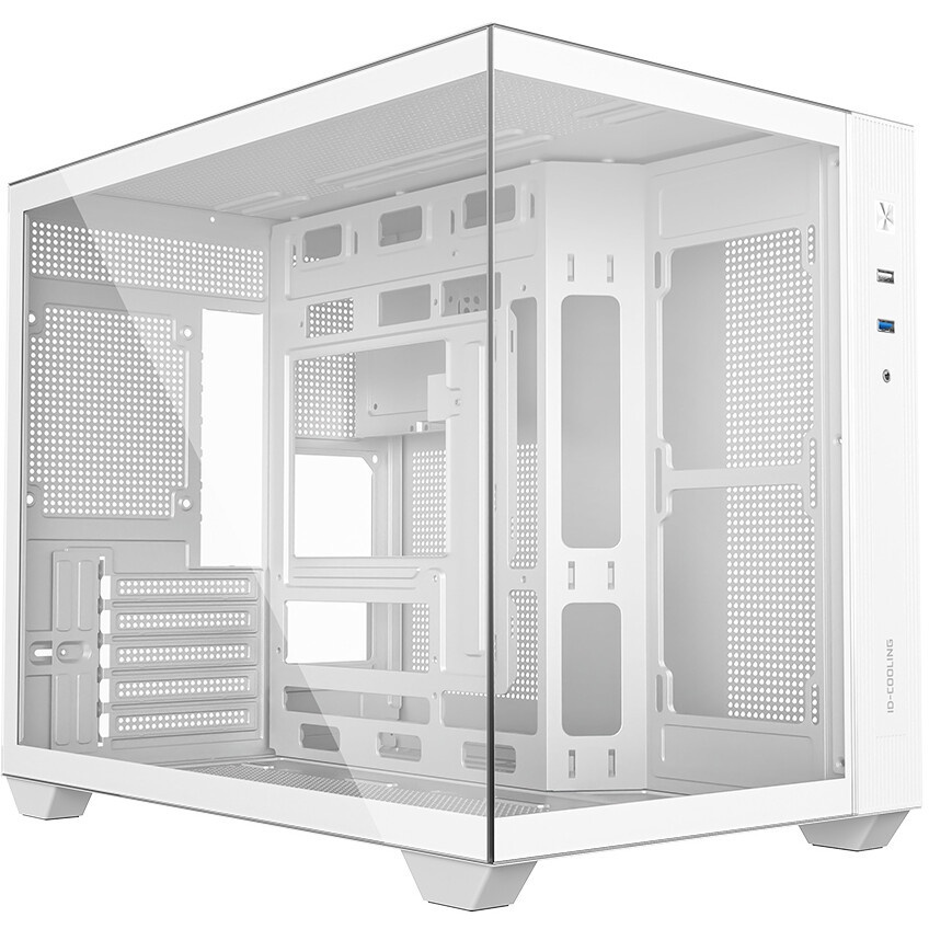 Корпус Case ID-Cooling VIEW 500 ARGB White mATX/win TG/3 fans/Gen2 Type C/CPU 162mm/GPU 407mm/no PSU