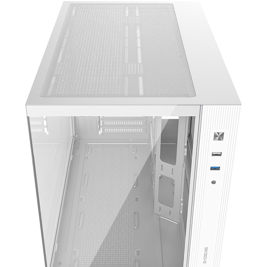 Корпус Case ID-Cooling VIEW 500 ARGB White mATX/win TG/3 fans/Gen2 Type C/CPU 162mm/GPU 407mm/no PSU