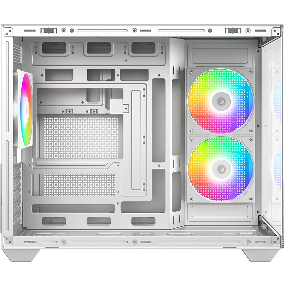 Корпус Case ID-Cooling VIEW 500 ARGB White mATX/win TG/3 fans/Gen2 Type C/CPU 162mm/GPU 407mm/no PSU